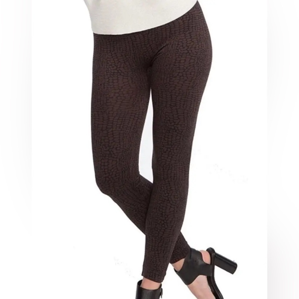 SPANX Brown Textured High-Rise Leggings